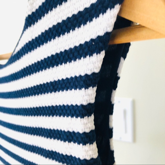 Striped Peplum Midi Dress - Picture 4 of 9